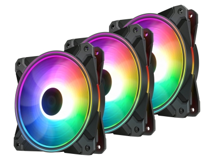 Комплект вентилатори DeepCool  3-in-1 3x120mm CF120 PLUS aRGB с контролер
