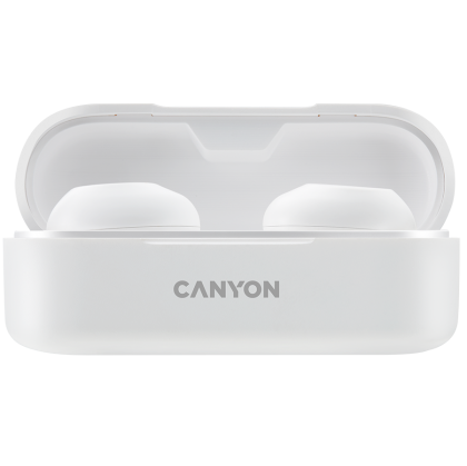 Bluetooth слушалки Canyon TWS-1  с микрофон, бял - CNE-CBTHS1W