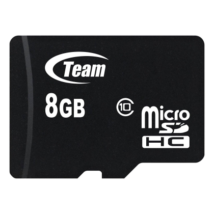 Карта памет TEAM 8GB micro SDHC, Class 10 с SD адаптер - TUSDH8GCL1003