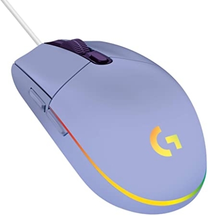 Геймърска мишка Logitech G203 LIGHTSYNC USB, лилав - 910-005853