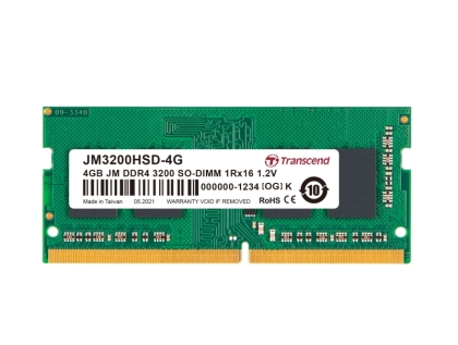 RAM памет Transcend 4GB JM DDR4 3200MHz SODIMM - JM3200HSD-4G