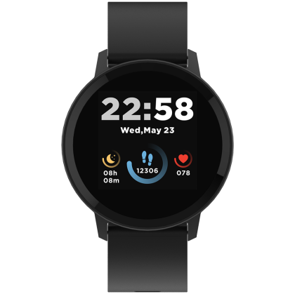 Смарт часовник Canyon CNS-SW63PP, 1.3"(3.30 cm) TFT дисплей, до 4 дни време на работа, Bluetooth 5.0, IP68, съвместим с Android 6.0+, iOS 12.0+, черен - CNS-SW63BB