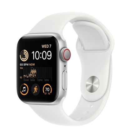 Смарт часовник Apple Watch SE2 GPS + Cellular 40mm Silver Aluminium Case with White Sport Band - Regular - MNPP3BS/A