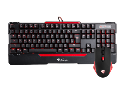 Геймърски комплект клавиатура с мишка Natec Genesis Gaming Combo Set Keyboard + Mouse - CX55 - US layout