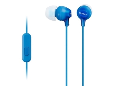 Слушалки Sony Headset MDR-EX15AP blue