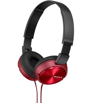 Слушалки Sony Headset MDR-ZX310 red