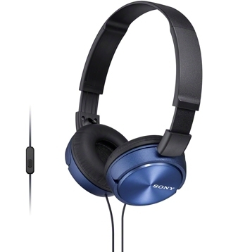 Слушалки Sony Headset MDR-ZX310AP blue