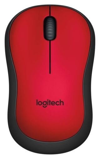 Logitech Wireless Mouse M220 Silent, red