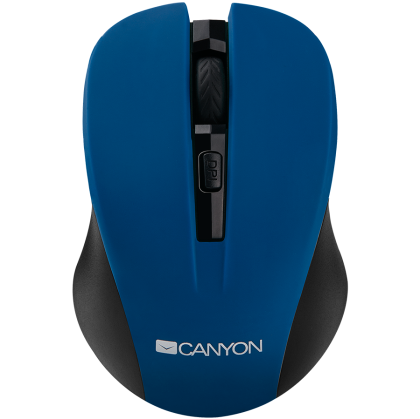CANYON Mouse CNE-CMSW1(Wireless, Optical 800/1000/1200 dpi, 4 btn, USB, power saving button), Blue