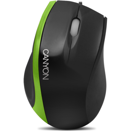 Input Devices - Mouse Box CANYON CNR-MSO01N (Cable, Optical 800dpi,3 btn,USB), Black/Green