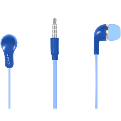 Stereo Earphones with inline microphone, Blue