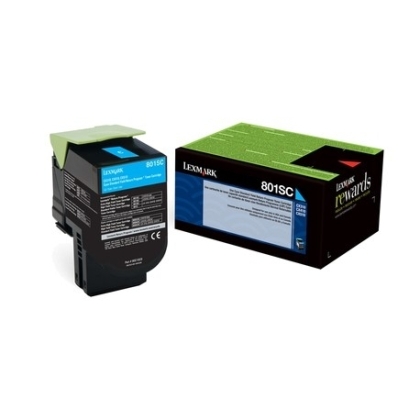 Lexmark 802SC Cyan Standard Yield Return Program Toner Cartridge