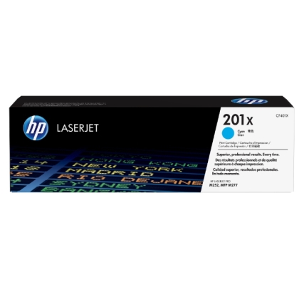 HP 201X High Capacity Cyan Original LaserJet Toner Cartridge (CF401X)