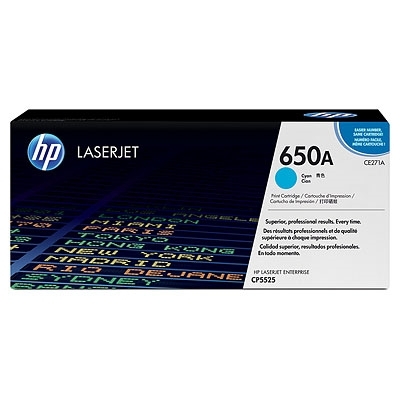 HP 650A Cyan LaserJet Toner Cartridge