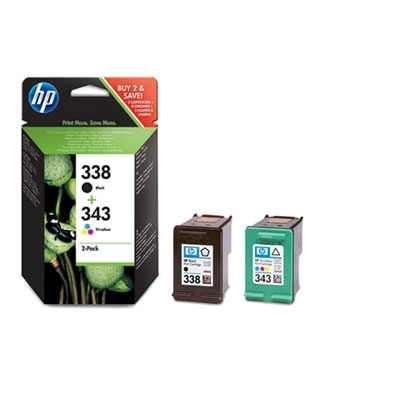 HP 338/343 Combo-pack Inkjet Print Cartridges