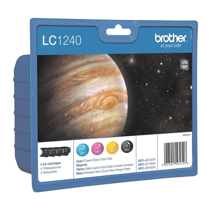 Brother LC-1240 BK/C/M/Y Value Bonus Pack Ink Cartridge for MFC-J6510/J6910