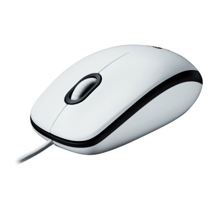 Мишка Logitech M100, бяла