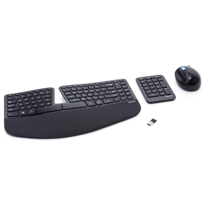 Безжичен комплект клавиатура и мишка Microsoft Sculpt Ergonomic