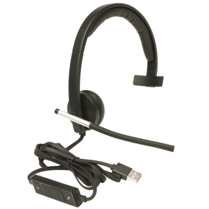 Слушалки Logitech H650e черни с микрофон