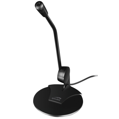 Speedlink PURE Desktop Voice Microphone, Flexible microphone neck, 3.5mm jack plug, Cable: 1.7m, black