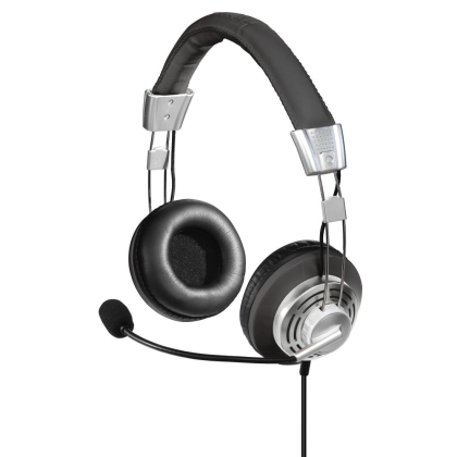 Слушалки с микрофон HAMA Style 139914, USB, Черен/Сив