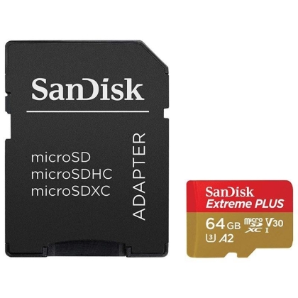 Карта памет SanDisk Extreme Plus microSDXC 64GB 170MB/s, SDSQXBZ-064G-GN6MA