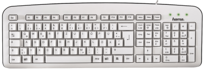 Клавиатура HAMA К210, Бяла