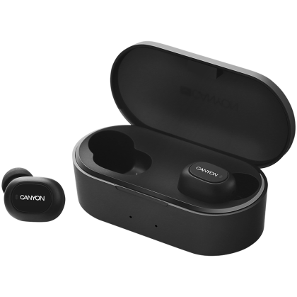 Безжични слушалки Canyon CND-TBTHS2B TWS Bluetooth, черен