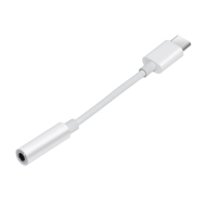 Преходник Makki Type-C M to 3.5mm audio jack 4P F, White - MAKKI-CBL-C-AUDIO-WH