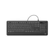 Клавиатура HAMA KC-550, подсветка, черен