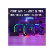 Комплект вентилатори AeroCool 3-in-1 ASTRO 12 Pro 3x120mm aRGB с хъб и дистанционно управлениe - ACF3-AT10217.02