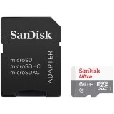 Карта памет SanDisk Ultra Light microSDHC + SD Adapter 64GB 100MB/s Class 10 - SDSQUNR-064G-GN3MA