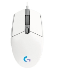 Геймърска мишка Logitech G102, RGB, бял -  910-005824