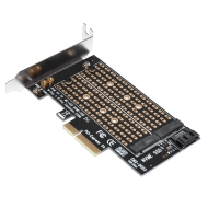 Адаптер Makki M2 SSD NVMe+SATA (M-key+B-key) to PCI Express 3.0 4x adapter - MAKKI-M2-PCIE-2X