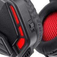 Геймърски слушалки Redragon Themis H220-BK с червен LED