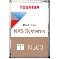 Твърд диск Toshiba 8TB N300 NAS 7200rpm, 256MB, 3,5" - HDWG480UZSVA