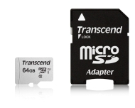 SD карта Transcend 64GB microSD UHS-I U1 с адаптер - TS64GUSD300S-A