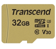 SD карта Transcend 32GB microSD UHS-I U3 с адаптер, MLC - TS32GUSD500S