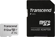 SD карта Transcend 512GB microSD UHS-I U3 A1 с адаптер - TS512GUSD300S-A