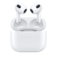 Bluetooth слушалки-тапи Apple AirPods 3, с докинг кутийка, Wireless, бял - APPLE-MME73ZM-A