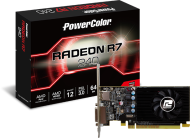 Видео карта PowerColor AMD Radeon R7 240 2GB 64BIT GDDR5 - AXR7 240 2GBD5-HLEV2