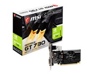 Видео карта MSI MSI GeForce GT 730 2GB GDDR3 64bit, N730K-2GD3/LP - 912-V809-4033