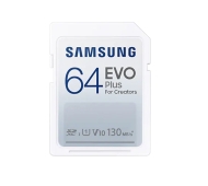 SD карта Samsung 64GB SD Card EVO Plus with Adapter, Class10, Transfer Speed up to 130MB/s - MB-SC64K/EU