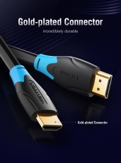 Кабел Vention HDMI v2.0 M / M 4K/60Hz Gold - 0.75M Black - AACBE
