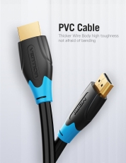 Кабел Vention HDMI v2.0 M / M 4K/60Hz Gold - 0.75M Black - AACBE