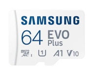 SD карта Samsung 64GB micro SD Card EVO Plus with Adapter, Class10, Transfer Speed up to 130MB/s - MB-MC64KA/EU