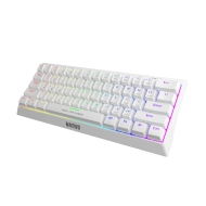 Механична геймърска клавиатура Marvo 61 keys TKL, White - KG962WH - BLUE switches