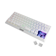 Механична геймърска клавиатура Marvo 61 keys TKL, White - KG962WH - BLUE switches