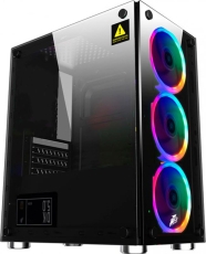 Кутия за компютър 1stPlayer X2 mATX RGB с 3бр вентилатори - X2-3R1