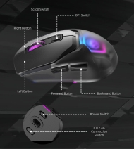Bluetooth  геймърска мишка Marvo FIT PRO, Black - MARVO-FIT-PRO-BK